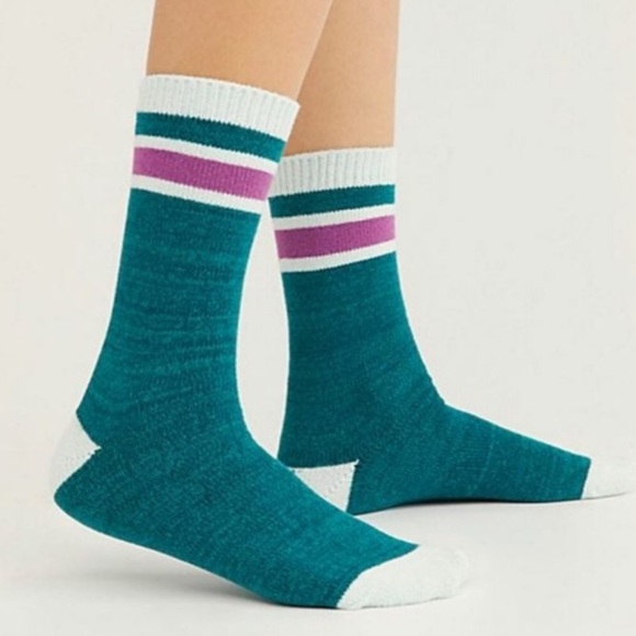 Free People Peacock Combo Cozy Socks - NWT - Picture 1 of 8